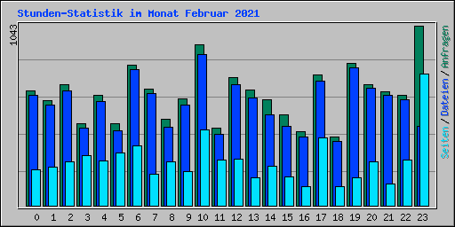 Stunden-Statistik im Monat Februar 2021