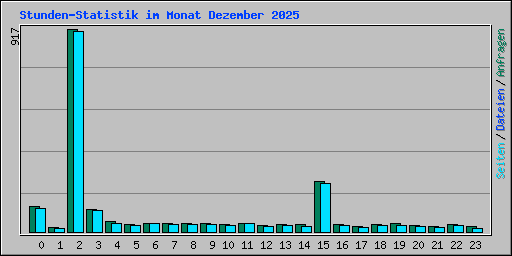 Stunden-Statistik im Monat Dezember 2025