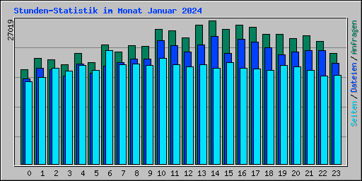 Stunden-Statistik im Monat Januar 2024