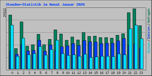 Stunden-Statistik im Monat Januar 2026